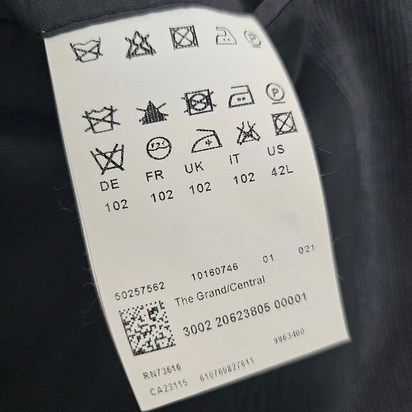 Hugo Boss 42L Gray Striped 2-Button Sport Coat Blazer Jacket G398 - Picture 11 of 11